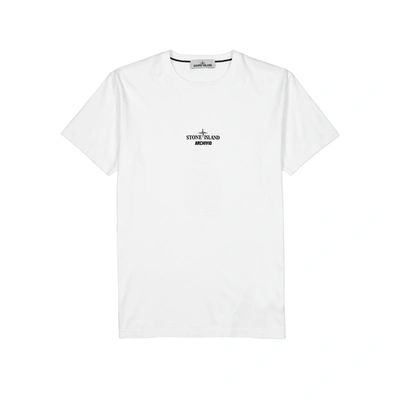 Shop Stone Island Archivio White Cotton T-shirt