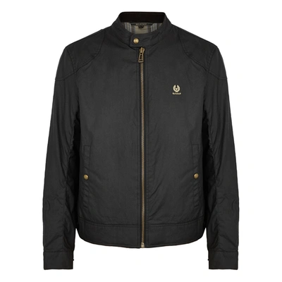 Shop Belstaff Kelland Black Waxed Cotton Jacket