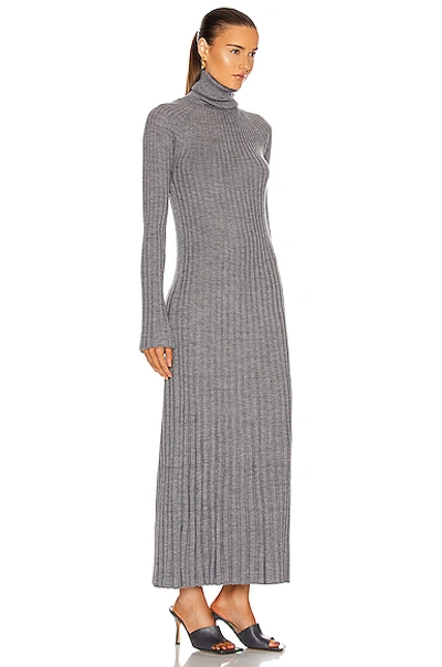 Shop Loulou Studio Oristano Dress In Grey Melange