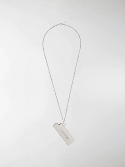 Shop Ambush Lighter Pendant Necklace In Silver