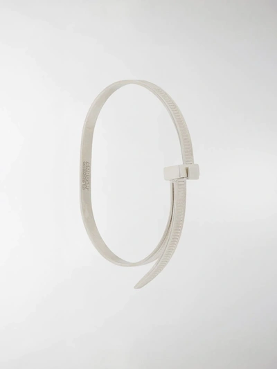 Shop Ambush Sss Zip Tie Bracelet In Silver