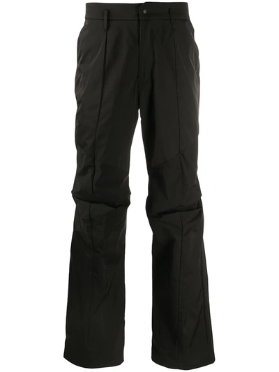 Shop Post Archive Faction Panelled Straight-leg Trousers In Black