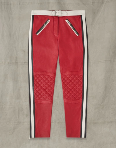 Shop Belstaff Pace Leather Trousers In Multicolor