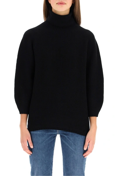 Shop Max Mara Etrusco Sweater In Wool And Cashmere In Nero Unito