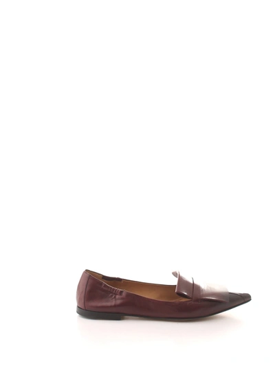 Shop Pomme D'or Women's Burgundy Leather Loafers