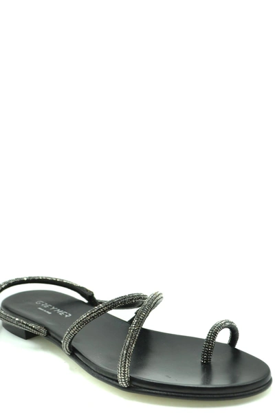 Shop Greymer Women's Black Leather Sandals