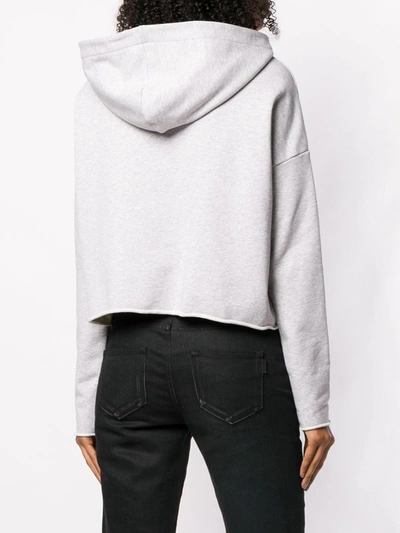 Shop Philipp Plein Crystal Hoodie In Grey