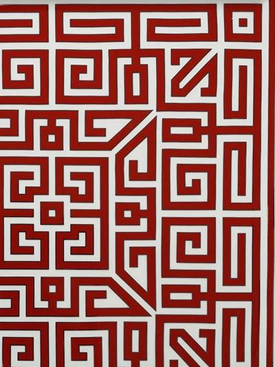 Richard Ginori Labirinto Square Plate (30cm) In Red