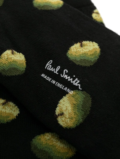 Shop Paul Smith Apple Print Socks In Black