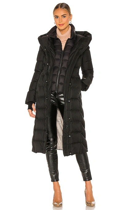 Soia & Kyo Talyse Water Repellent Down Puffer Coat With Bib In Black