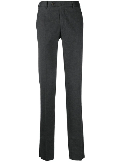 Shop Pt01 Slim-fit Tailored Trousers In Grey
