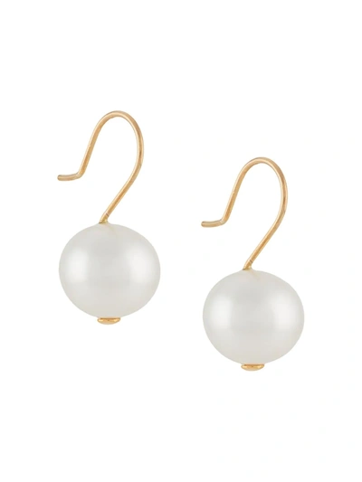 Shop Aurelie Bidermann Cheyne Walk Freshwater Pearl Earrings In Gold