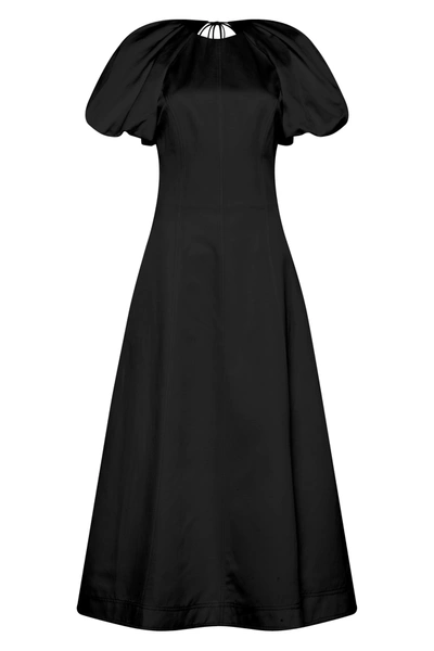 Shop Rebecca Vallance Aimee Short Sleeve Midi Dress Black