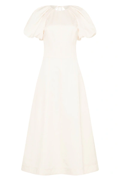 Shop Rebecca Vallance Aimee Short Sleeve Midi Dress Ivory