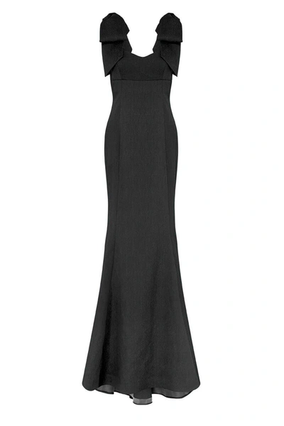 Shop Rebecca Vallance Martini Bow Gown Black