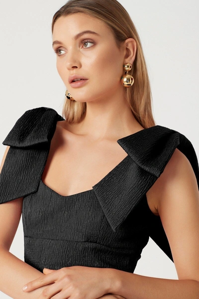 Shop Rebecca Vallance Martini Bow Gown Black