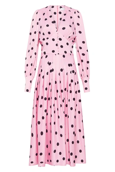 Shop Rebecca Vallance Mattel L/s Midi In Pink