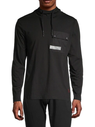 Shop Antony Morato Long-sleeve Cotton Hoodie In Black