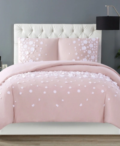 Shop Christian Siriano New York Christian Siriano Confetti Flowers 3 Piece Blush King Comforter Set