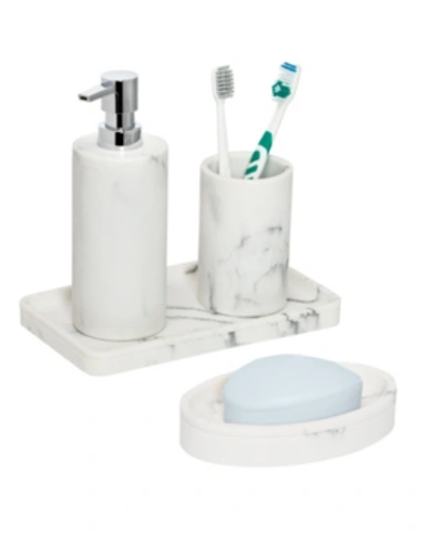 Shop Honey Can Do 4-pc. Bathroom Accessories Set In Marble