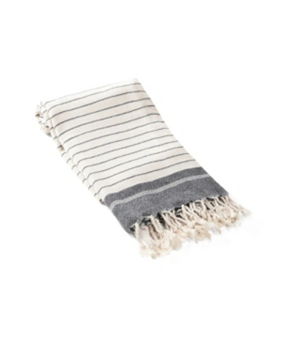 Shop Olive And Linen Mila Towel Or Throw In Black