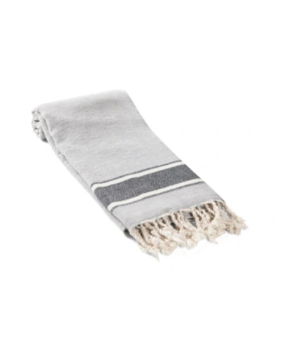 Shop Olive And Linen Terra Towel Or Throw In Black