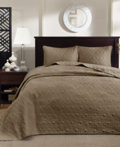 Madison Park Quebec Quilted 3-pc. Bedspread Set, King In Mocha
