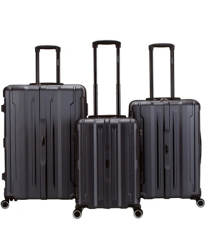 Shop Rockland Seattle 3pc Hardside Luggage Set In Grey