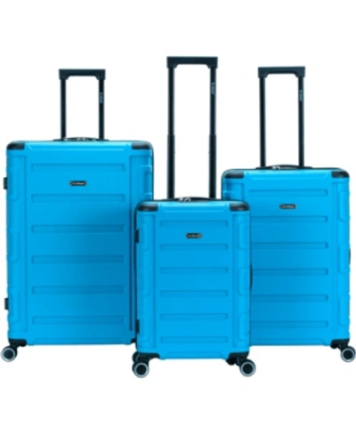 Shop Rockland Boston 3pc Hardside Luggage Set In Turquoise