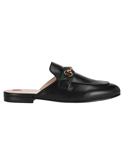 Shop Gucci Princetown Leather Slipper In Black