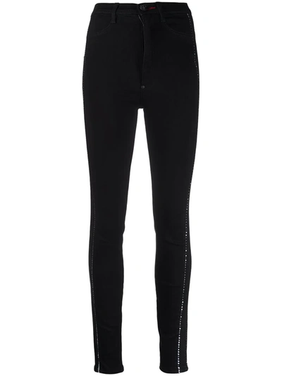 Shop Philipp Plein High-waisted Skinny Jeans In Black