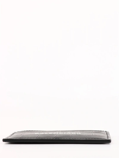 Shop Balenciaga Cash Card Holder Black