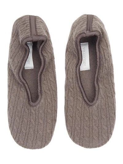 Shop Arlotta Cashmere Ballet Slippers In Sable