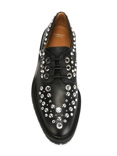 Shop Givenchy Gem Embellished Derby Shoes