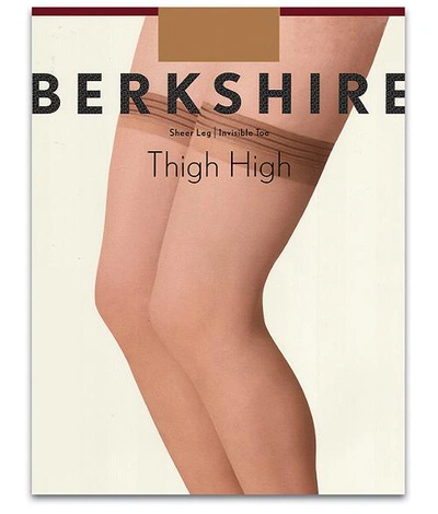Shop Berkshire All Day Sheer Thigh Highs In City Beige