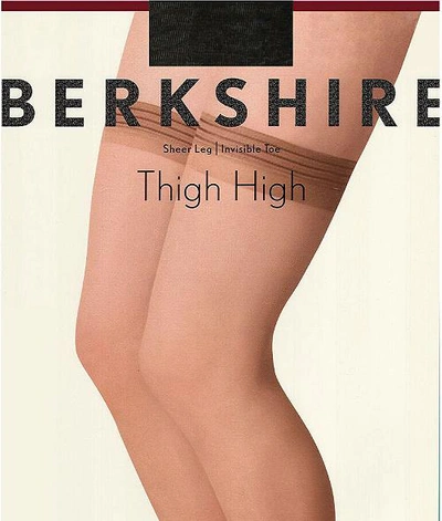 Shop Berkshire All Day Sheer Thigh Highs In Fantasy Black