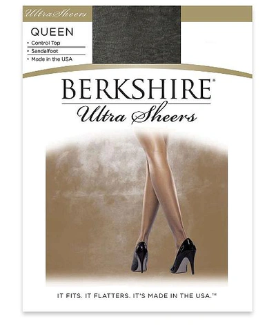 Shop Berkshire Queen Ultra Sheers Control Top Pantyhose In Fantasy Black