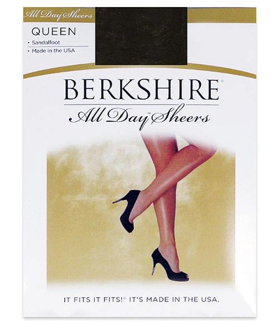 Shop Berkshire Queen All Day Sheers Pantyhose In Off Black