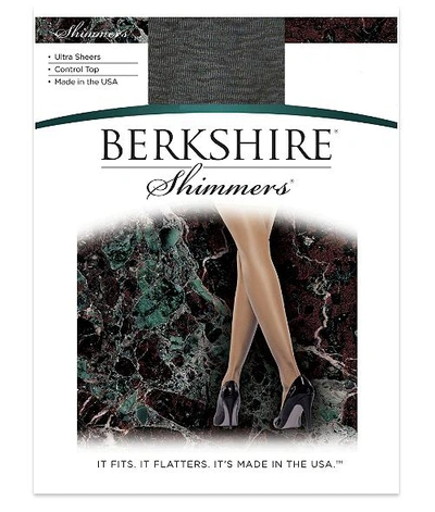 Shop Berkshire Shimmers Control Top Pantyhose In Black
