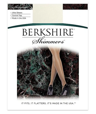 Shop Berkshire Shimmers Control Top Pantyhose In Ivory