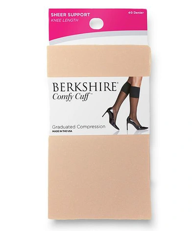 Shop Berkshire Comfy Cuff Graduated Compression Knee Socks In Nude
