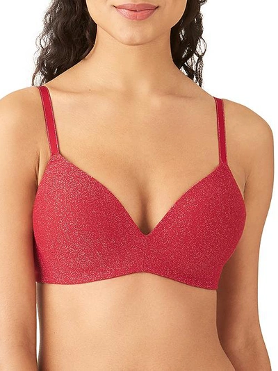 Shop B.tempt'd By Wacoal Future Foundations Lurex Wire-free T-shirt Bra In Chili Pepper