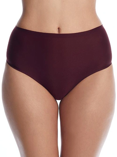 Shop Chantelle Soft Stretch Retro Thong In Wine