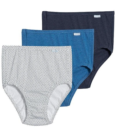 Shop Jockey Plus Size Elance Brief 3-pack In Blue Assorted