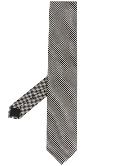 Shop Tom Ford Patterned Silk Tie In Grey