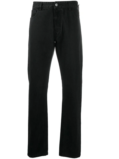 Shop Raf Simons Straight-leg Star Jeans In Black
