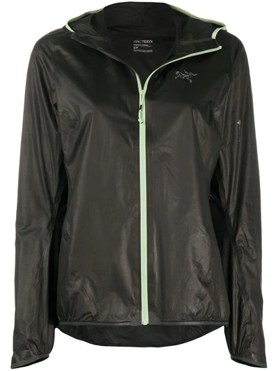 Shop Arc'teryx Embroidered-logo Sports Jacket In Black