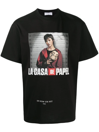 Shop Ih Nom Uh Nit La Casa De Papel Print T-shirt In Black