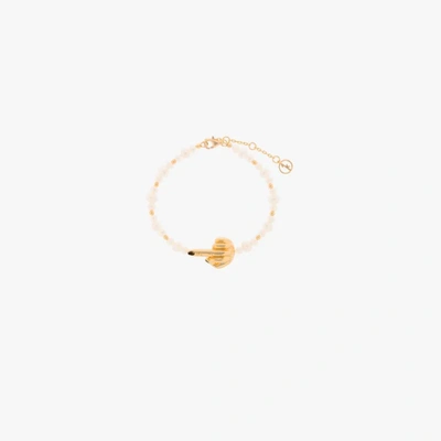 Shop Anissa Kermiche Gold-plated French For Goodnight Pearl Bracelet