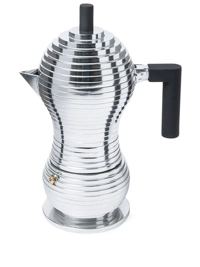 Shop Alessi Pulcina Espresso Coffee Maker In Silver